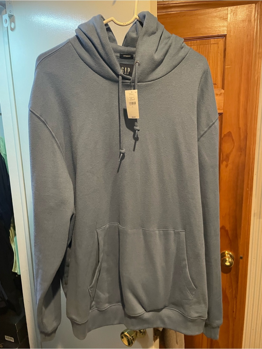 GAP Men's Blue Pullover Hooded Sweatshirt Size XL